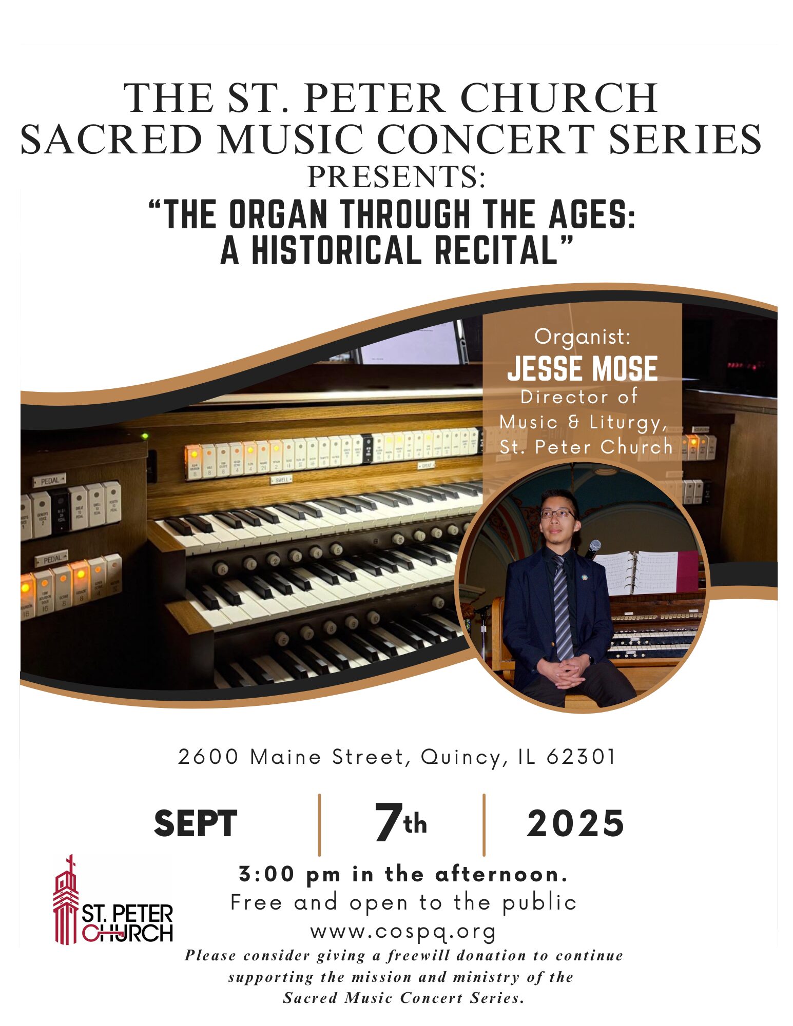 Organ Recital Flyer St. Peter Church